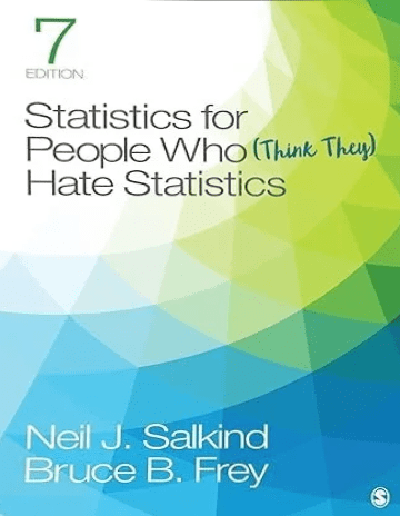 Statics for people Statistics for People Who Think They Hate Statistics 7th Edition Paperback
