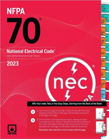 National Electrical Code 70 2023 With Index Tab NFPA 70 Paperback