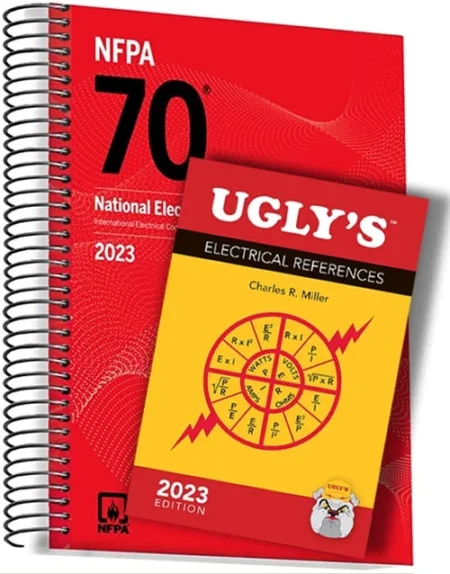 NFPA 70, National Electrical Code, 2023 Edition, Spiralbound With Index Tab + Ugly’s Electrical References, 2023 Edition Spiral-bound Nec Book 2023
