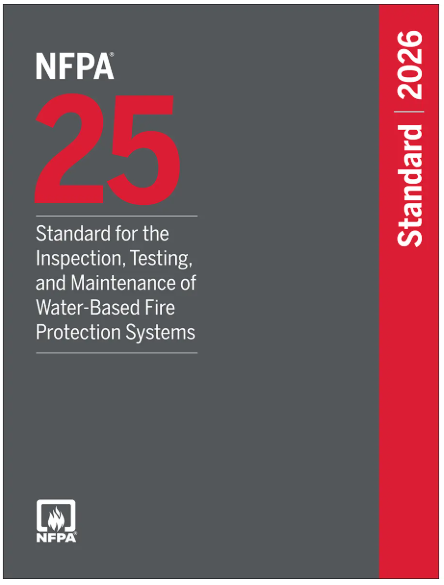 NFPA 25 Paperback Book 2026 Essential Guide for Fire Protection Maintenance